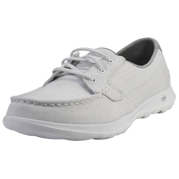 Zapato Náutico Skechers Go Walk Lite Isla para Mujer Blanco Talla 8.5