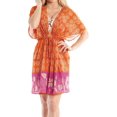 thumbnail image 4 of HAPPY BAY Women's Swimsuit Cover Ups Short Robe Dress XL-XXL Orange, Floral, 4 of 6