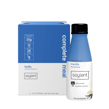 Soylent Vanilla Plant Protein Meal Replacement Shake, 11 fl oz, 4ct
