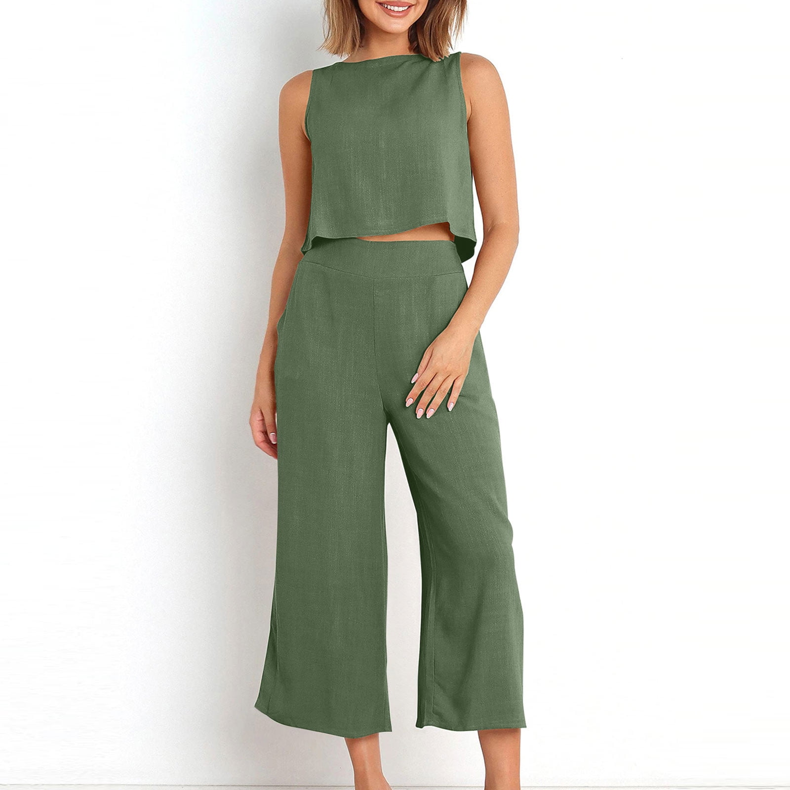 Crop Top Womens Two Piece Jumpsuit Summer Savings Mrasaso Two