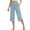 Light Blue, variant on CFLVAEK Stretch Capris for Women with Pockets Loose Fit Split Wide Leg Workout Capri Pants Casual Summer High Waisted Yoga Cropped Pants Light Blue XL