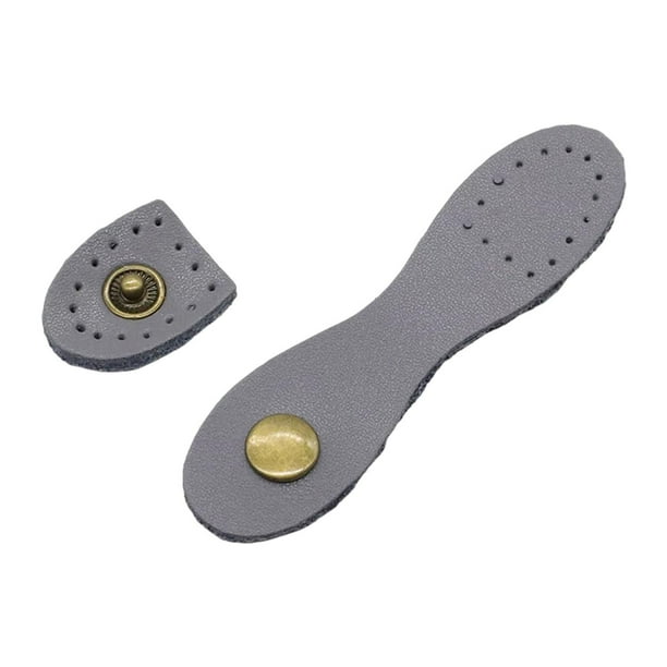 Cierre de bolso con hebilla a presión de cuero PU, suministros para manualidades portátiles, cierre de hebilla para bolso, bolso cruzado informal Gris oscuro