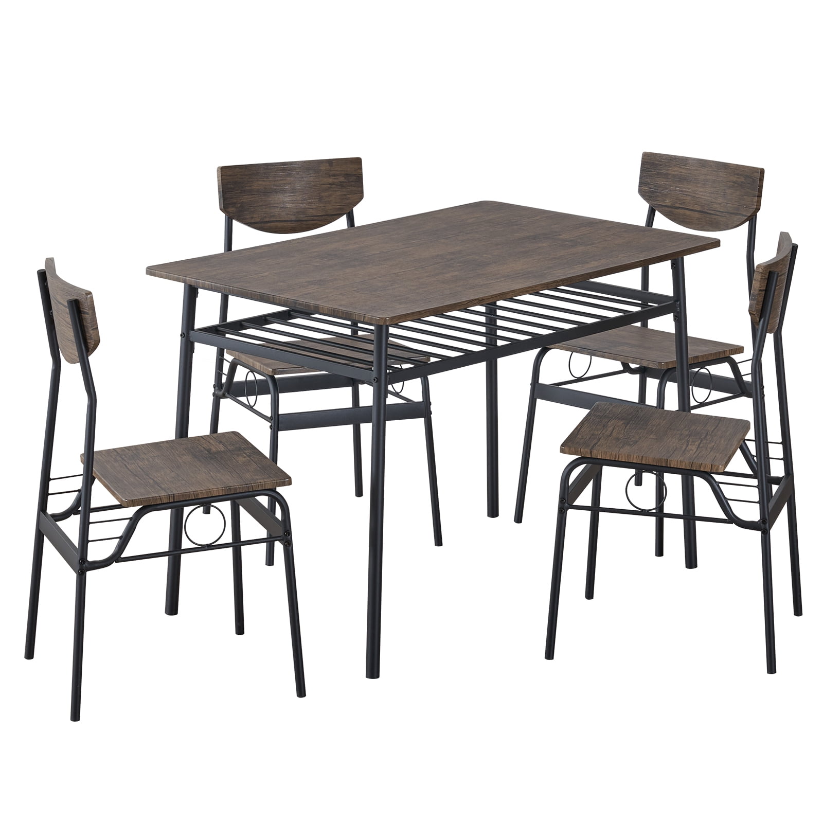 UBesGoo 4 Person Dining Room Set, Dining Table Set with 4 Chairs