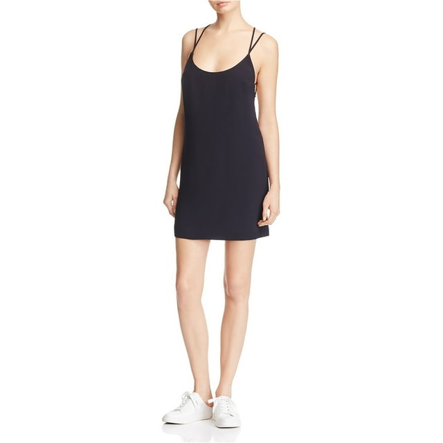 French Connection Vestido sin espalda de crepé mineral para mujer, negro, 2