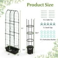 thumbnail image 3 of Gymax 2 Pack Garden Planters w/ Trellis Adjustable Height & Self-watering System, 3 of 10