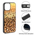 thumbnail image 2 of FINCIBO Soft Rubber Cover Case for Apple iPhone 13 mini 5.4" 2021 (NOT FIT iPhone 13 Pro 6.1"/iPhone 13 6.1"/iPhone 13 Pro Max 6.7" 2021), Gold Glitter Sparkle With Black Yellow Glitter Leopard, 2 of 5