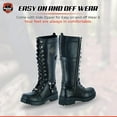 thumbnail image 4 of Daniel Smart Women’s Motorcycle Harness Boots–Full Grain Cowhide Waterproof Shoes with Cement Construction & Non Skid Outsole, 4 of 7