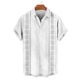 thumbnail image 4 of Kakii Mens Cuban Guayabera Shirt Vintage Short Sleeve Button Down Hawaiian Bowling Shirts Summer Beach Vacation Shirts, 4 of 6