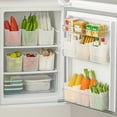 thumbnail image 3 of LEEYNEER 6 Clear Fridge Storage Bins with Easy Grip Handles  BPA-Free  Space-Saving Kitchen Organization  Modern Food Sorting Boxes for Refrigerator Door and Countertop  Food Contact Safe, 3 of 5