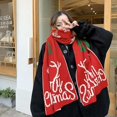 thumbnail image 2 of Bufanda Navidad Para Mujer Invierno Bufandas De Punto Reversible Patrones De Navidad Reno Copo De Nieve Larga Pashmina Fulares Chales Estola Grueso, 2 of 5
