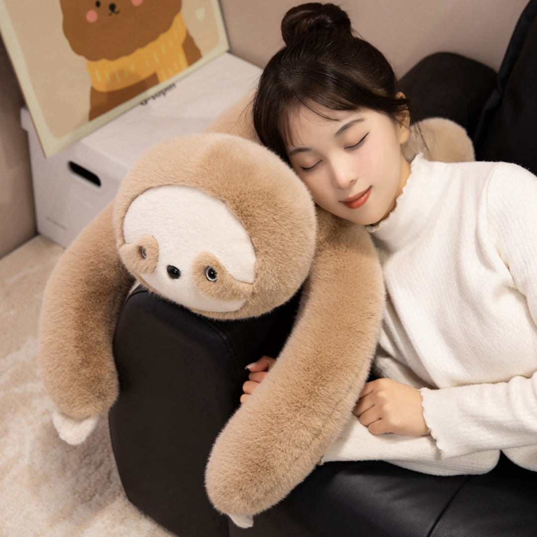 Long Arm Stuffed Animal Weighted Plush Pillow Soft Fluffy Raccoon Koala Sloth Decompression Pillow