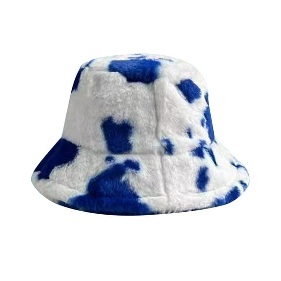 qolati Womens Winter Plush Bucket Hat Casual Warm Fuzzy Faux Fur Fisherman Hats Comfort Soft Puffy Sherpa Warm Cap