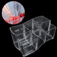 thumbnail image 5 of Caja organizadora de escritorio, soporte para brochas de maquillaje, acrílico transparente multifuncional, 6 ranuras, 5 of 5