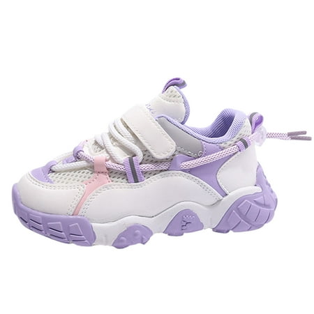 Bwdbhd Baby Shoe Baby Boys Girls Shoes Non-Slip Rubber Sole Sneakers First Walking Toddler Shoes Purple 13