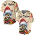 thumbnail image 3 of Merry Christmas Santa Devon Rex Scarf Twinkling Lights Xmas Holiday All Over Print 3D Baseball Shirt Cat Lover Kitten Owner Gifts Softball Sport - 00022, 3 of 6