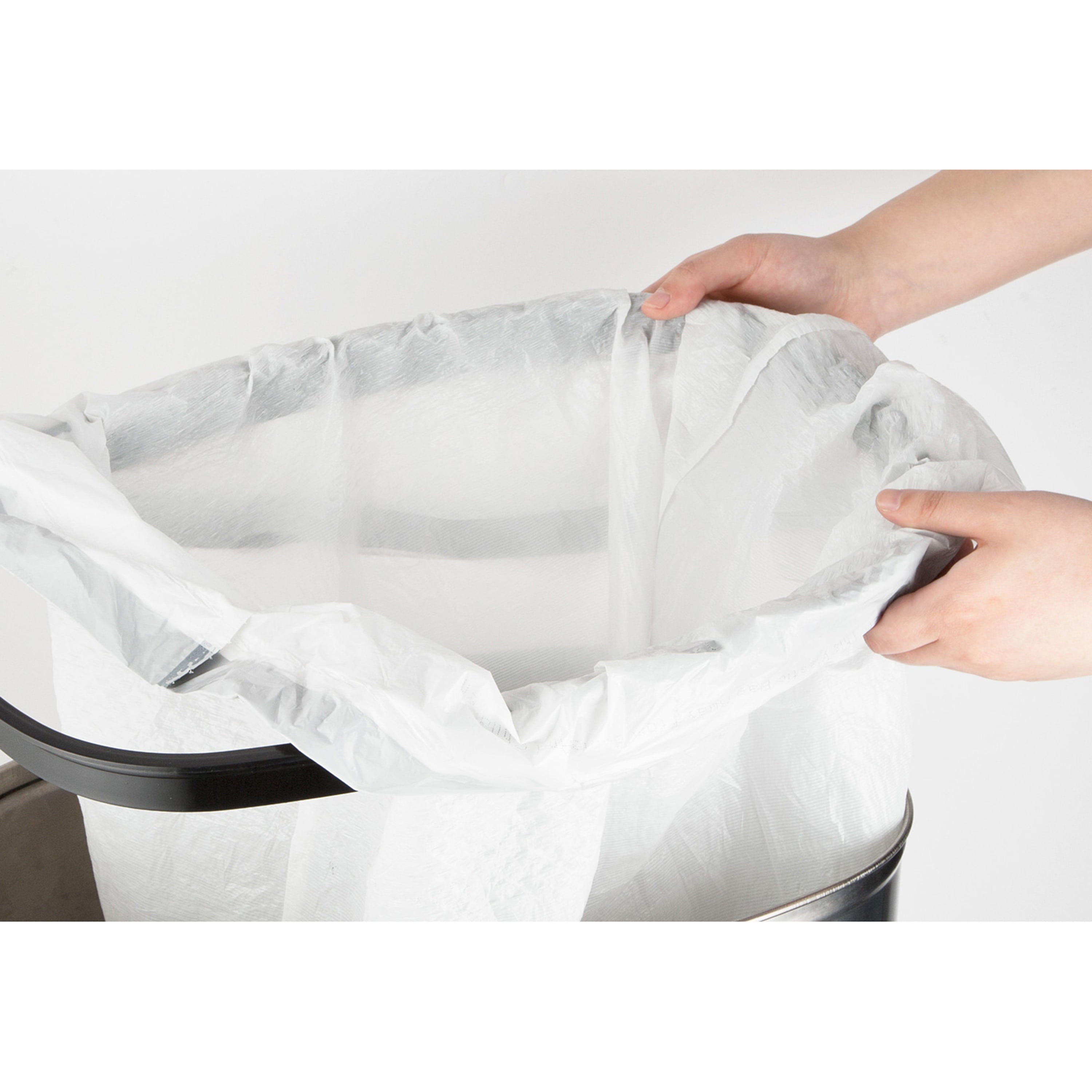 Nine Stars 21 Gallon White Trash Bags 45 Count - New (Packaging May Vary)
