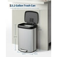 thumbnail image 4 of 50L / 13-Gallon Trash Can, Large Kitchen Step-On Garbage Bin with Soft-Close Lid, Rust-Resistant Pedal & Lined Rim, Ideal for Home and Office Use, 4 of 6