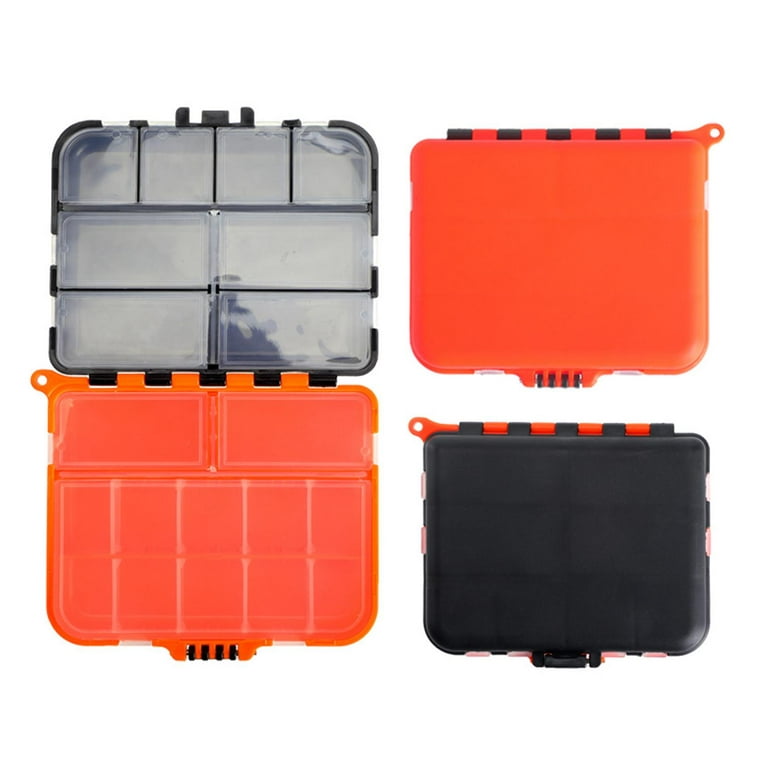 Double Sided Fishing Tackle Box Storage Trays Multifunction Fishing Tools Box Lightweight Lure Hook Box Organizer Case Fishing Accessories, Size