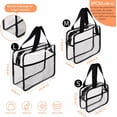thumbnail image 2 of Bolsas de aseo de viaje transparentes, paquete de 3 bolsas de maquillaje transparentes para hombres y mujeres, kit organizador grande impermeable de PVC con cierre, 2 of 4