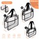 thumbnail image 2 of Bolsas de aseo de viaje transparentes, paquete de 3 bolsas de maquillaje transparentes para hombres y mujeres, kit organizador grande impermeable de PVC con cierre, 2 of 4