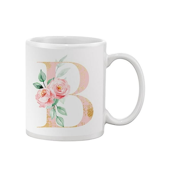 Pretty Pink Letter B Design Mug Unisex's -Image by Shutterstock