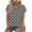 Gray, variant on Ruimatai Women's Tops V-Neck Short Sleeve Blouse Polka Dot Print Casual Soft Breathable Summer Top
