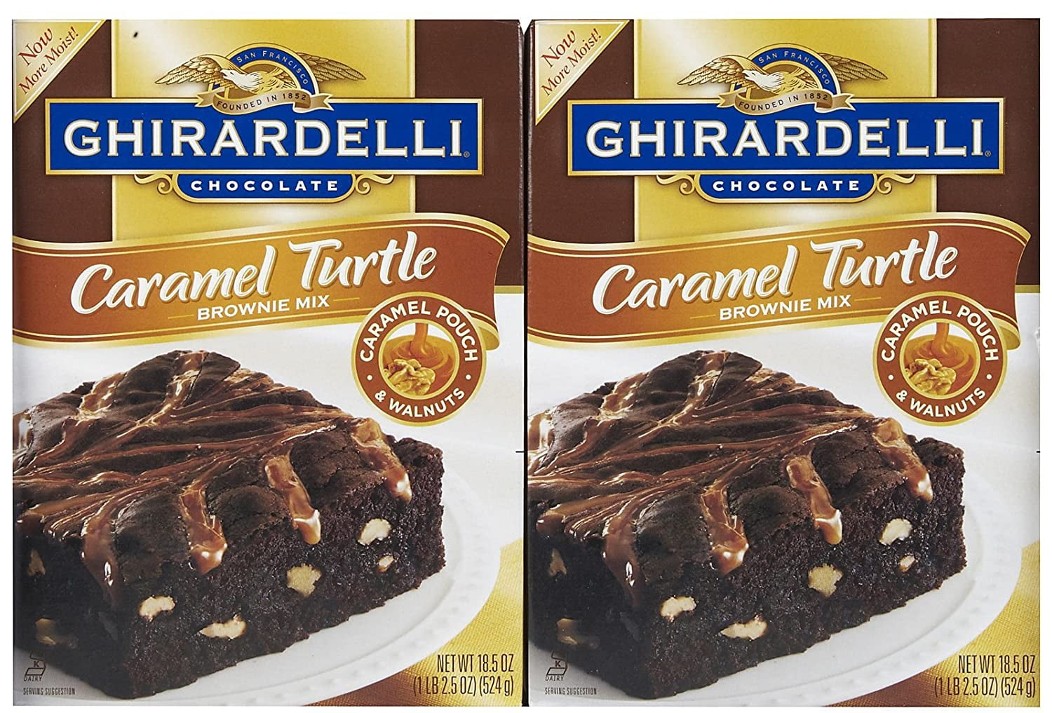 Ghirardelli Turtle Brownie Mix 18.5 oz 2 pk