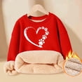 thumbnail image 2 of NAFUU Toddler Kids Sweatshirt Children's Loose Fit Casual Heart Print Warm Pullover Round Neck Long Sleeve Autumn Winter Pullover Sweatshirts For Boys Sizes 4-5 Years, 2 of 3