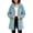 Blue, variant on Fleece Jacket Women Fuzzy Warm Textured Hooded Zip Up Jacket Long Sleeve Thermal Oversized Winter Coat Cold Weather Outerwear Dark Gray M