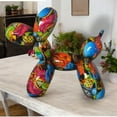 thumbnail image 2 of The Graffiti Balloon Dog Resin Statue - Modern Art Premium Sculpture, Unique and Sophisticated Decorative Showpiece for Home, Office and Room Decor, 9"L x 4"W x 7"H, 2 of 14