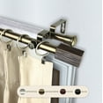 thumbnail image 3 of Lolani 13/16" Double Bay Window curtain rod Adjustable 20"-36", 38"-72" - Antique Brass, 3 of 4
