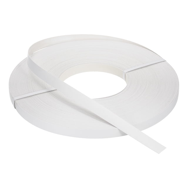 Cinta de borde de madera contrachapada Uxcell blanca prepegada, flexible, con adhesivo termofusible para restauración de muebles, 250 pies x 7/8 pulgadas