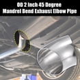 thumbnail image 2 of 2uds OD 2" 45 Grados Inoxidable Acero Curva Tubo Escape Codo Tubo, 2 of 7