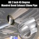 thumbnail image 2 of 2uds OD 2" 45 Grados Inoxidable Acero Curva Tubo Escape Codo Tubo, 2 of 7