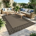 thumbnail image 3 of LOKHOM 5'x7' Faux Jute Outdoor Rugs, Bohemian Area Rug for Living Room, Washable Non Slip Indoor Outdoor Carpet for Patio Backyard Bedroom, Brown, 3 of 9