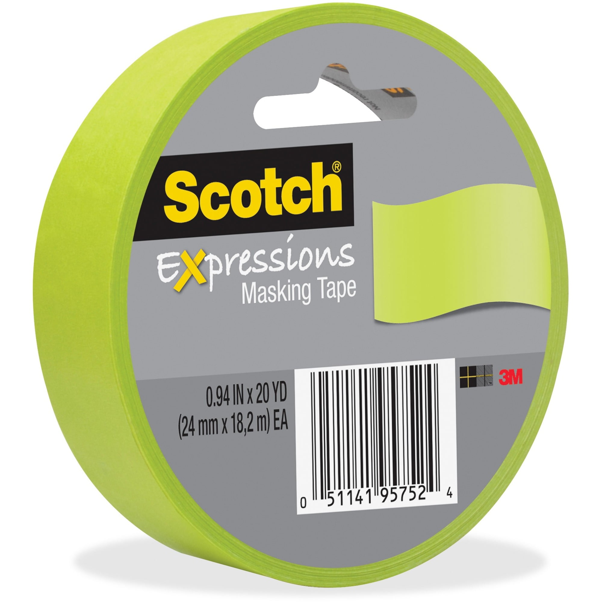 Scotch Expressions Masking Tape .94 in x 20 yds New Sealed Single Roll 3M Red 