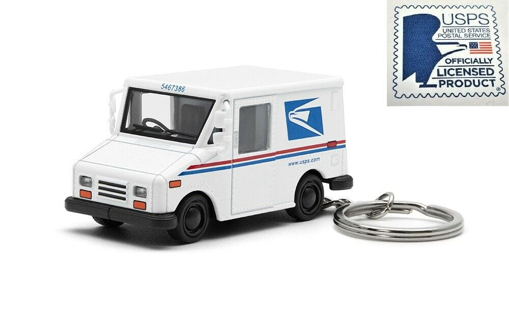 2.5" USPS LLV United States Postal Service Mail Diecast Truck 1:72 KEYCHAIN