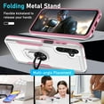 thumbnail image 2 of KOMI Compatible with Samsung Galaxy A15 5G Case with Screen Protector+Camera Lens Protector,Heavy Duty Full Body Phone Cover Built in Metal Ring Holder Kickstand,2024 White, 2 of 5