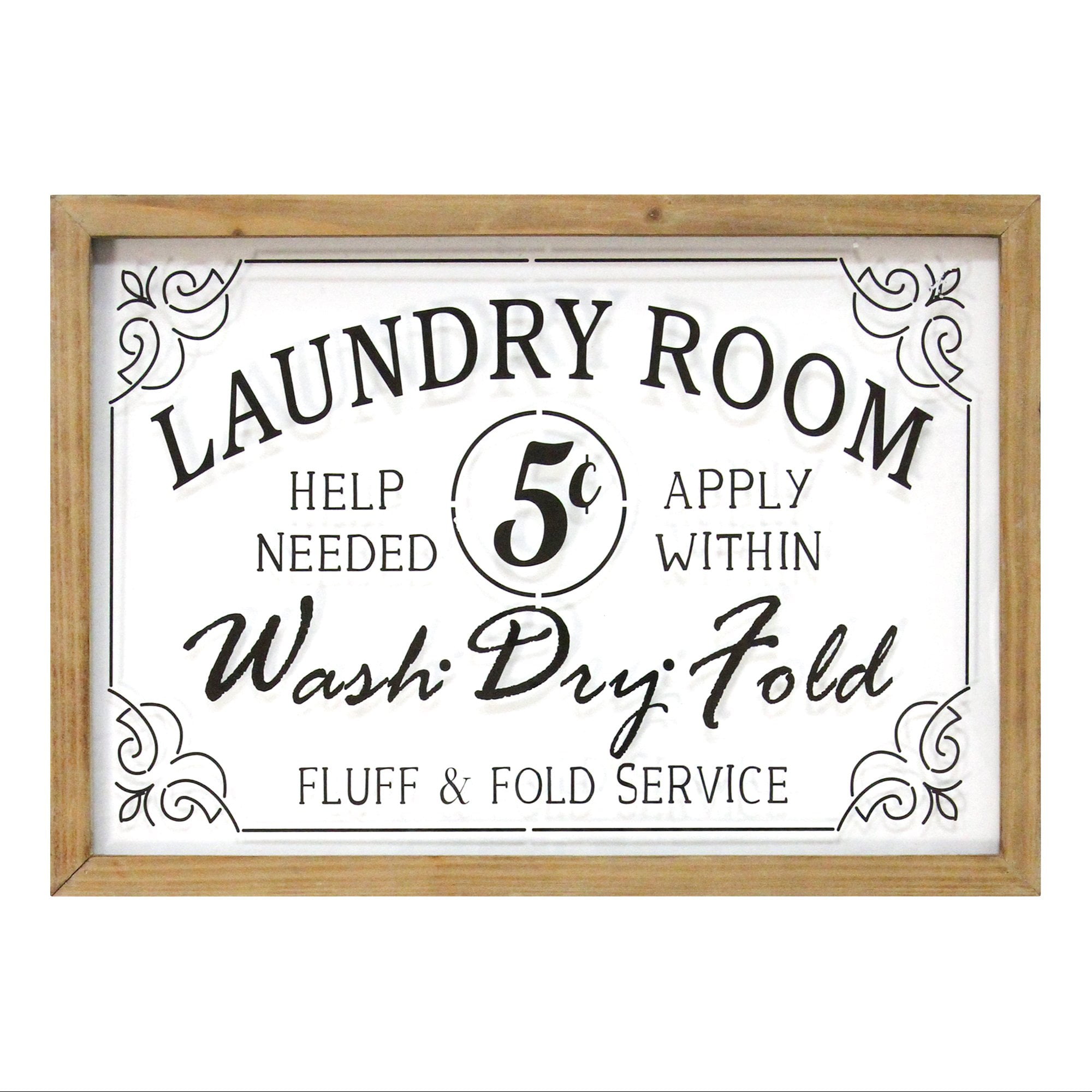 Download Stratton Home Decor Vintage Laundry Room Framed Glass Wall Art Walmart Com Walmart Com