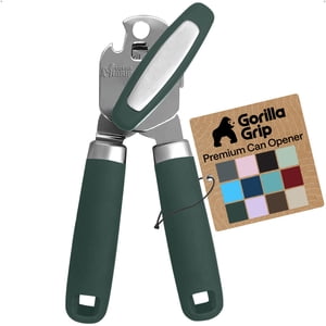 Gorilla Grip Heavy Duty Stainless Steel Can Opener, Hunter Green