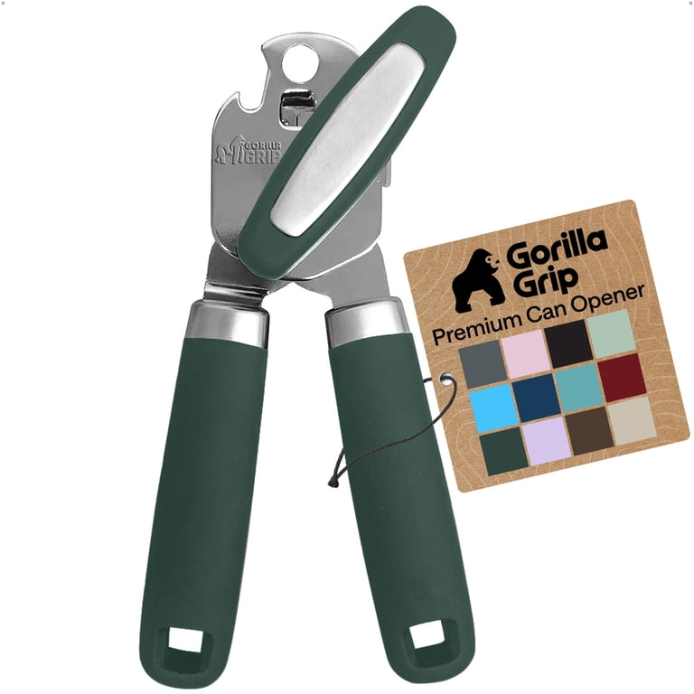 Gorilla Grip Heavy Duty Stainless Steel Can Opener, Hunter Green photo 1