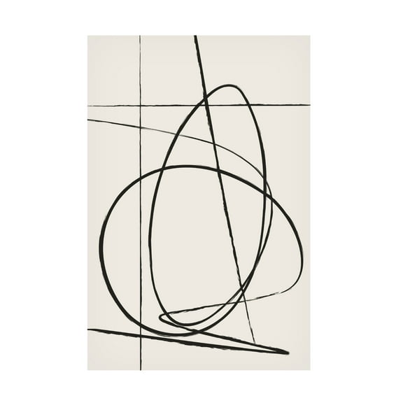 Trademark Fine Art Oju Design Beige Lines Canvas Wall Art