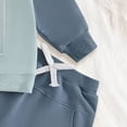 thumbnail image 5 of TOWED22 Toddler Baby Boy Clothes Fall Winter Outfits Long Sleeve Sweatshirt Casual Pants Set Size:0-6 M,Color:Blue, 5 of 7