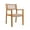 Teak finish + Light Brown Rope, variant on Veralis Outdoor Patio Braided Rope Dining Chairs, Acacia Wood, Light Brown + Teak, Set of 2