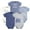 Blue Peanut, variant on Touched by Nature Unisex Baby Organic Cotton Bodysuits, Retro Dino, Newborn