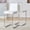 White & Silver *2, variant on NYEESS Bar Stools Set of 4, 25" H White Counter Height Bar Stools with Backrest, Modern PU Leather Cantilever Island Chairs with Chrome Metal Base & Footrest, Kitchen & Home Bar Seating