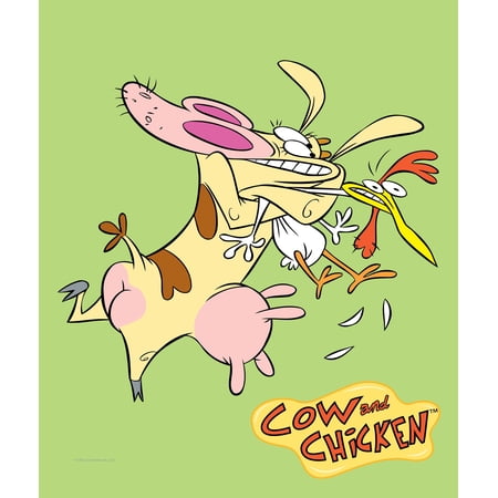 Cartoon Network's Cow And Chicken Strange Siblings Kids Silk Touch Throw Blanket