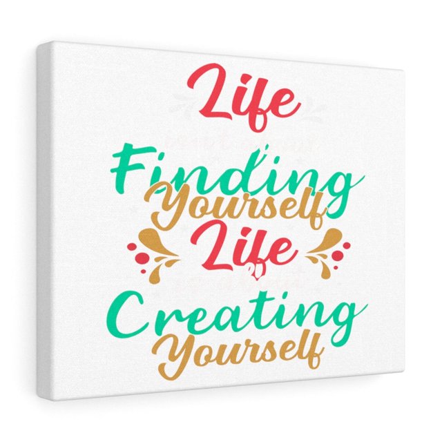 Inspirational Wall Art Life Finding Yourself Life Creating Yourself Wall Art Motivation Wall Decor for Home Office Gym Inspiring Success Quote Print Ready to Hang Unframed