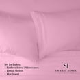 thumbnail image 2 of Sweet Home Collection Twin XL Sheet Sets, Classic 1800 Series Deep Pocket 3 Piece, Luxury Soft Microfiber Bed Sheet Sets, Pink, 2 of 5