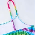 thumbnail image 6 of NAISIBABY Girls Bikini Swimsuit 2-Piece, Spaghetti Strap Trendy Tie-Dye High Waist Summer Beach Holiday Bathing Suits Multicolor 9T, 6 of 7